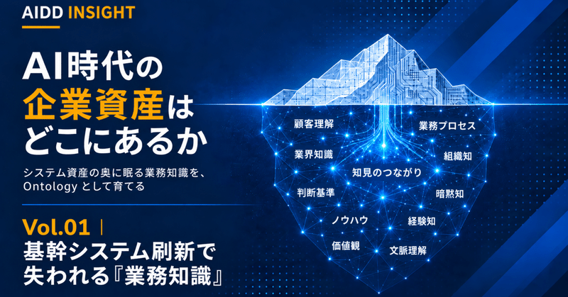 Vol.01|基幹システム刷新で失われる「業務知識」——AI時代の企業資産はどこにあるか